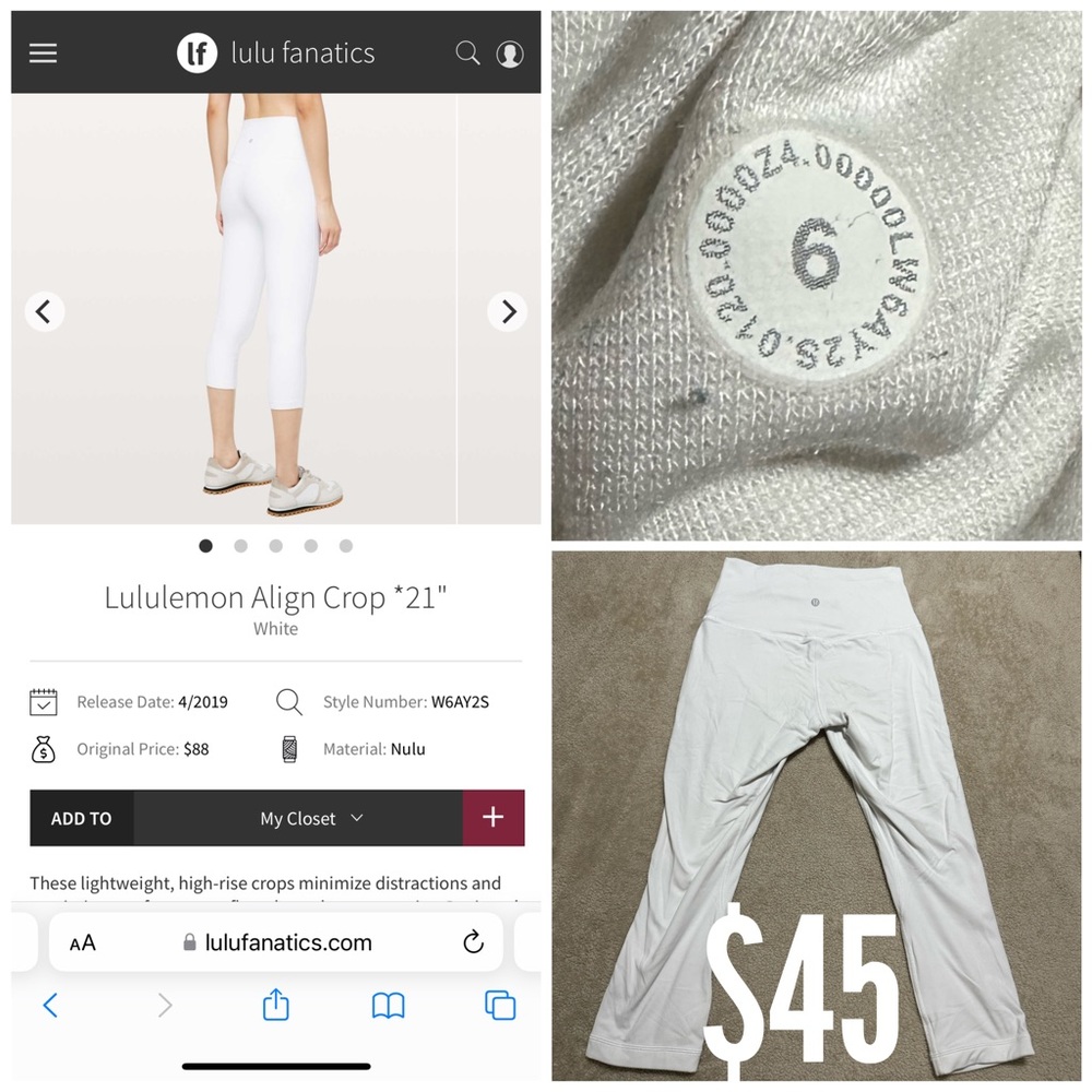 Lululemon align crop leggings